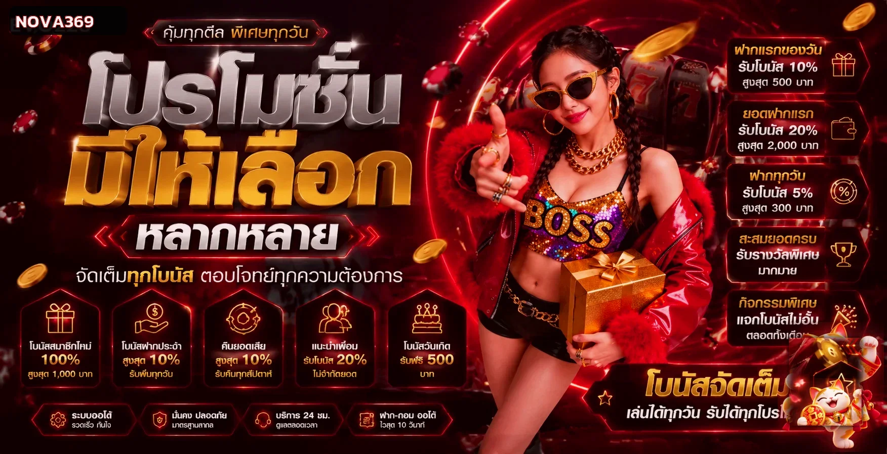 รวมโปรโมชั่น nova369 เครดิตฟรีและโบนัสสมาชิก